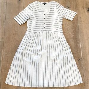Size small Roolee gray and white stripe dress
